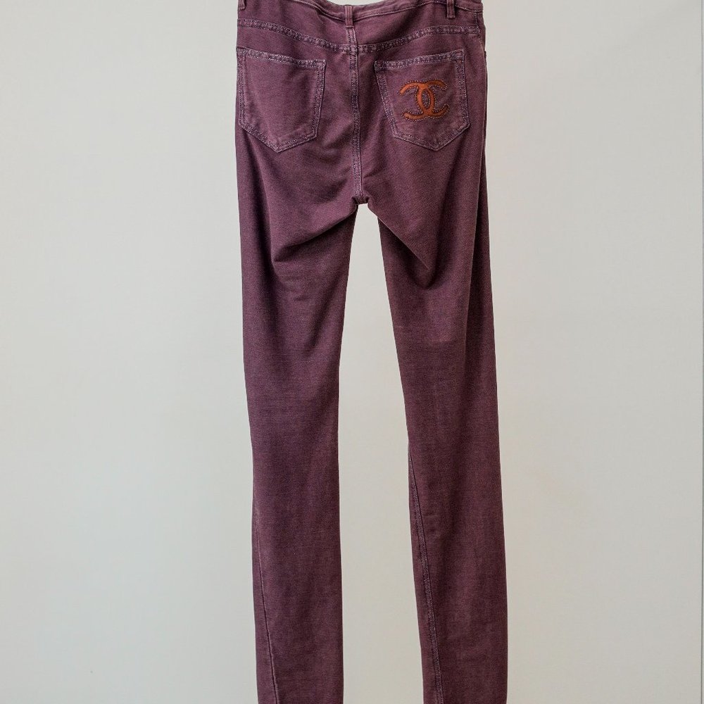 Chanel Aubergine Skinny Jeans